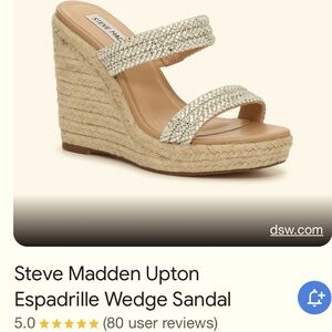 NEW.. never worn but no box. Steve Madden crystal wedge sandals